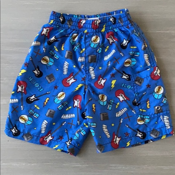 Crazy Rock Basic Swimsuit / Bright Blue - Picture 2 of 4